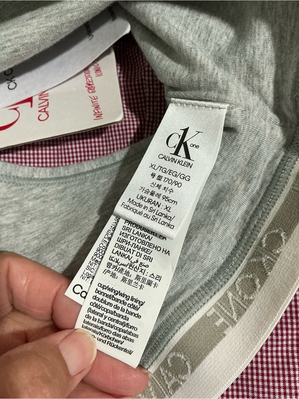 💙 NWT Calvin Klein Light Gray Bralette - XL (01354) - Picture 6 of 8